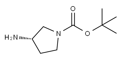 (S)-(-)-1-tert-Butoxycarbonyl-3-aminopyrrolidine Structure