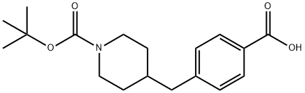 4-[(1-BOC-4-哌啶基)甲基]苯甲酸, 147969-86-6, 结构式