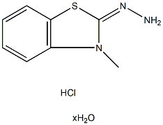 3-甲基-2-苯并噻唑酮腙盐酸盐水合物 结构式