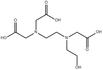 N-(2-Hydroxyethyl)ethylenediaminetriacetic acid Structure