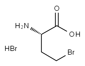 (S)-(+)-2-アミノ-4-ブロモ酪酸臭化水素酸塩 化学構造式