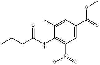 3-甲基-4-丁酰氨基-5-硝基苯甲酸甲酯, 152628-01-8, 结构式