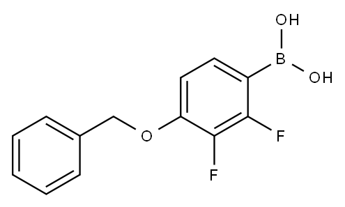 2,3-ジフルオロ-4-ベンジルオキシフェニルボロン酸 化学構造式