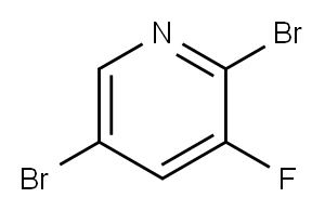 2,5-DIBROMO-3-FLUOROPYRIDINE Structure