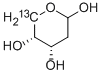 2-デオキシ-D-リボース-5-13C 化学構造式