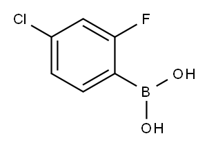 4-氯-2-氟苯硼酸, 160591-91-3, 结构式