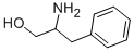 rac-(R*)-2-アミノ-3-フェニル-1-プロパノール 化学構造式