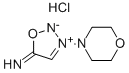 3-モルホリノシドノンイミン-3-イウム·塩酸塩 化学構造式