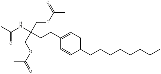 2-乙酰胺基-2-(4-辛基苯乙基)丙烷-1,3-二基二乙酸酯, 162358-09-0, 结构式