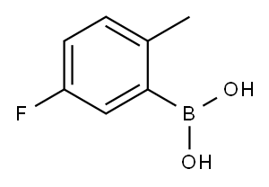 5-フルオロ-2-メチルフェニルボロン酸 化学構造式