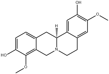 [13aS,(-)]-5,8,13,13a-テトラヒドロ-3,9-ジメトキシ-6H-ジベンゾ[a,g]キノリジン-2,10-ジオール 化学構造式