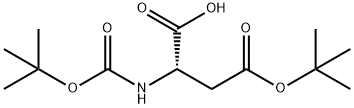 叔丁氧羰基-L-天冬氨酸-4-叔丁酯, 1676-90-0, 结构式