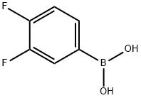 3,4-ジフルオロフェニルボロン酸 化学構造式