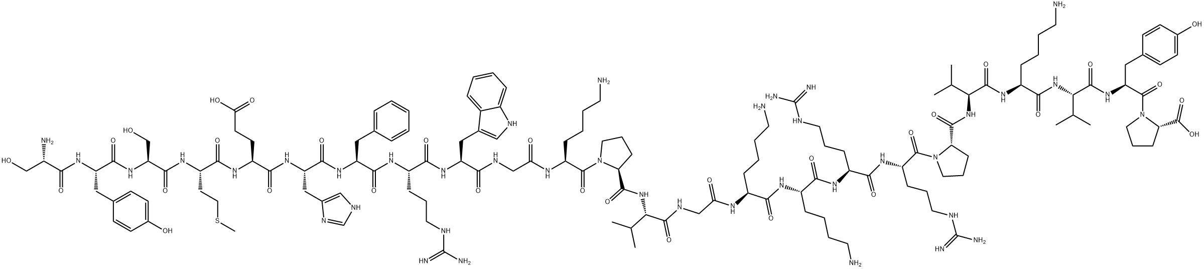 替可克肽, 16960-16-0, 结构式
