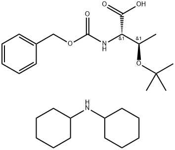 N-苄氧羰基-O-叔丁基-L-苏氨酸二环己胺盐, 16966-07-7, 结构式