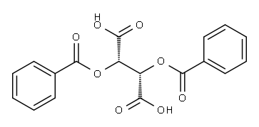 (+)-Dibenzoyl-D-tartaric acid Struktur