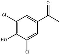 3',5'-ジクロロ-4'-ヒドロキシアセトフェノン 化学構造式