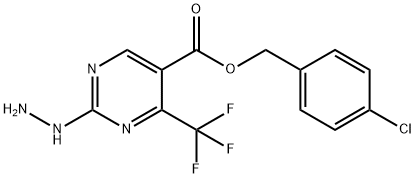 5-(4-CHLOROBENZYLOXYCARBONYL)-4-(TRIFLUOROMETHYL)PYRIMIDIN-2-YL HYDRAZINE Structure