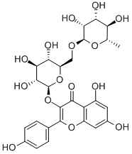 莰菲醇-3-O-芸香糖苷, 17650-84-9, 结构式