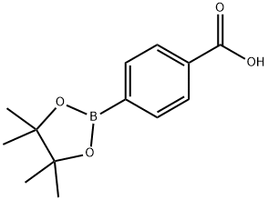 4-(4,4,5,5-テトラメチル-1,3,2-ジオキサボロラン-2-イル)安息香酸 化学構造式