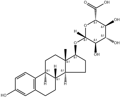 17β-エストラジオール17β-D-グルクロニド 化学構造式