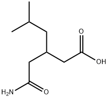 3-Carbamoymethyl-5-methylhexanoic acid Struktur