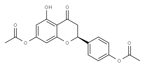 酢酸4-(7-アセトキシ-5-ヒドロキシ-4-オキソクロマン-2-イル)フェニル 化学構造式