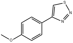 4-(4-メトキシフェニル)-1,2,3-チアジアゾール 化学構造式