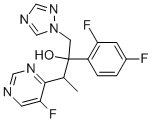 (2R,3S/2S,3R)-2-(2,4-Difluorophenyl)-3-(5-fluoropyrimidin-4-yl)-1-(1H-1,2,4-triazol-1-yl)butan-2-ol Struktur