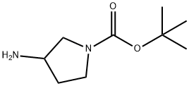 3-氨基吡咯烷-1-羧酸叔丁酯, 186550-13-0, 结构式