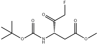 (3S)-3-[[叔丁氧羰基]氨基]-5-氟-4-氧代-戊酸甲酯, 187389-53-3, 结构式