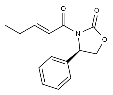 [R-(E)]-3-(1-Oxo-2-pentenyl)-4-phenyl-2-oxazolidinone Structure