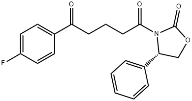 (4S)-3-[5-(4-氟苯基)-1,5-二氧代戊基]-4-苯基-2-恶唑烷酮, 189028-93-1, 结构式