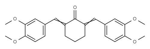 2,6-二-(3,4-二甲氧基苯基亚甲基)-环己酮 结构式