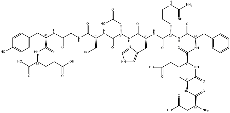 アミロイドΒ-タンパク (1-11) 化学構造式
