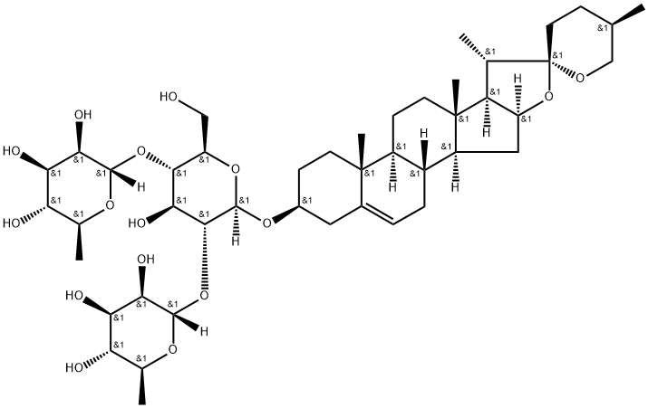 重楼皂苷III, 19057-60-4, 结构式