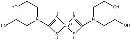 BIS(2-HYDROXYETHYL)DITHIOCARBAMIC ACID ZINC SALT Struktur