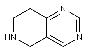 5,6,7,8-テトラヒドロピリド[4,3-D]ピリミジン 化学構造式