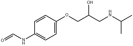 N-[4-[2-ヒドロキシ-3-[(1-メチルエチル)アミノ]プロポキシ]フェニル]ホルムアミド 化学構造式