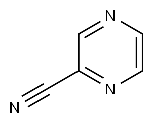2-氰基吡嗪, 19847-12-2, 结构式