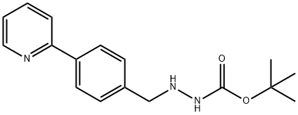 tert-Butyl 2-(4-(pyridin-2-yl)benzyl)hydrazinecarboxylate Structure