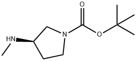 (R)-3-(甲基氨基)吡咯烷-1-甲酸叔丁酯, 199336-83-9, 结构式