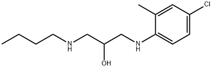 1-(Butylamino)-3-(4-chloro-o-toluidino)-2-propanol Structure