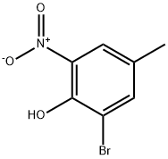 2-溴-4-甲基-6-硝基苯酚, 20039-91-2, 结构式
