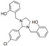 2-(4-Chlorophenyl)-1,3-bis(2-hydroxyphenylmethyl)imidazolidine Structure