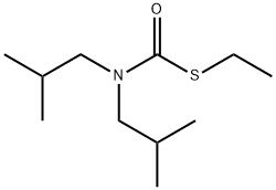 N,N-ジイソブチルチオカルバミド酸S-エチル 化学構造式