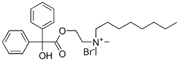 [2-[hydroxydiphenylacetoxy]ethyl]dimethyloctylammonium bromide Structure