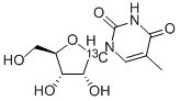 5-メチルウリジン-1'-13C 化学構造式