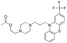 2-[4-[3-[2-(trifluoromethyl)phenothiazin-10-yl]propyl]piperazin-1-yl]e thyl acetate Structure
