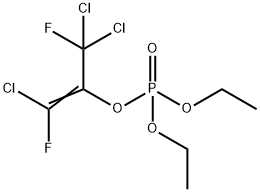 Phosphoric acid 2-chloro-1-(dichlorofluoromethyl)-2-fluoroethenyldiethyl ester Structure